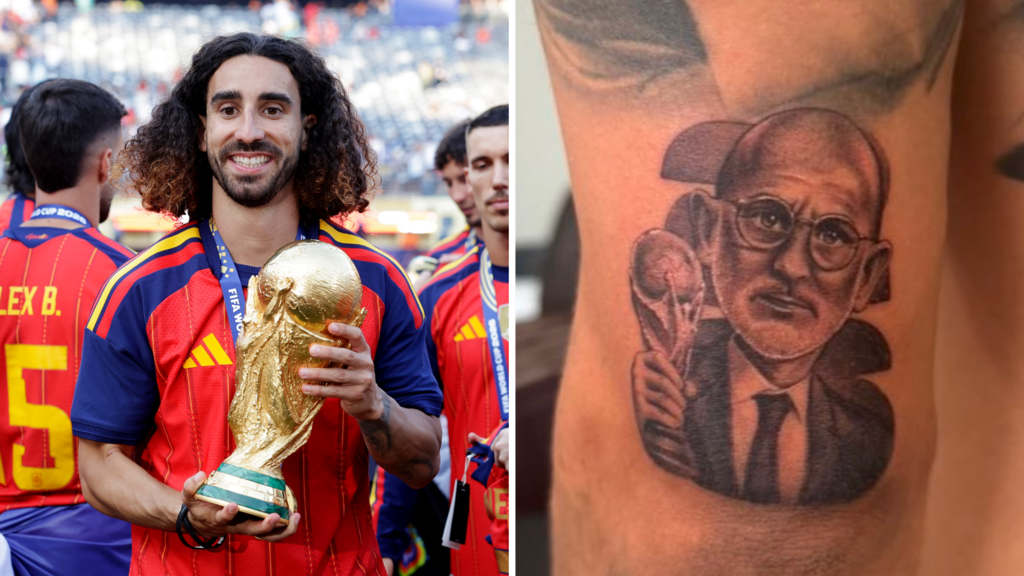 Cucurella's Permanent Tribute: A Tattoo of Luis de la Fuente